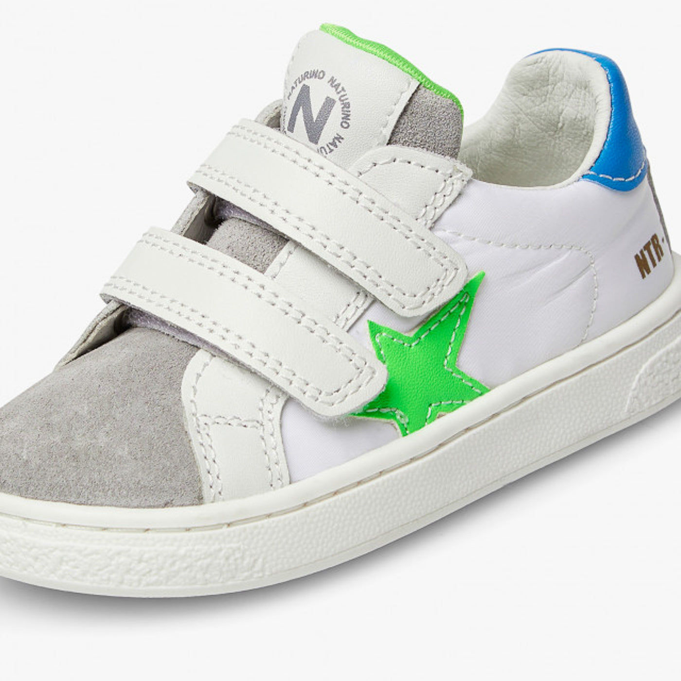 NATURINO 0012017499-14-1B31 GREY WHITE GREEN FLUO Sneakers Bambino 