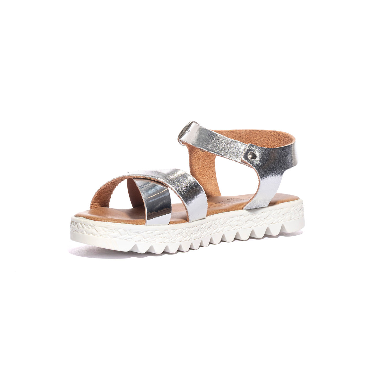 REBECCA FRANCY BIANCO ARGENTO Sandali Bambina 