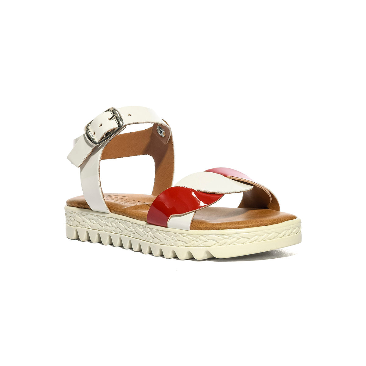 REBECCA NICOLE BIANCO ROSSO Sandali Bambina 