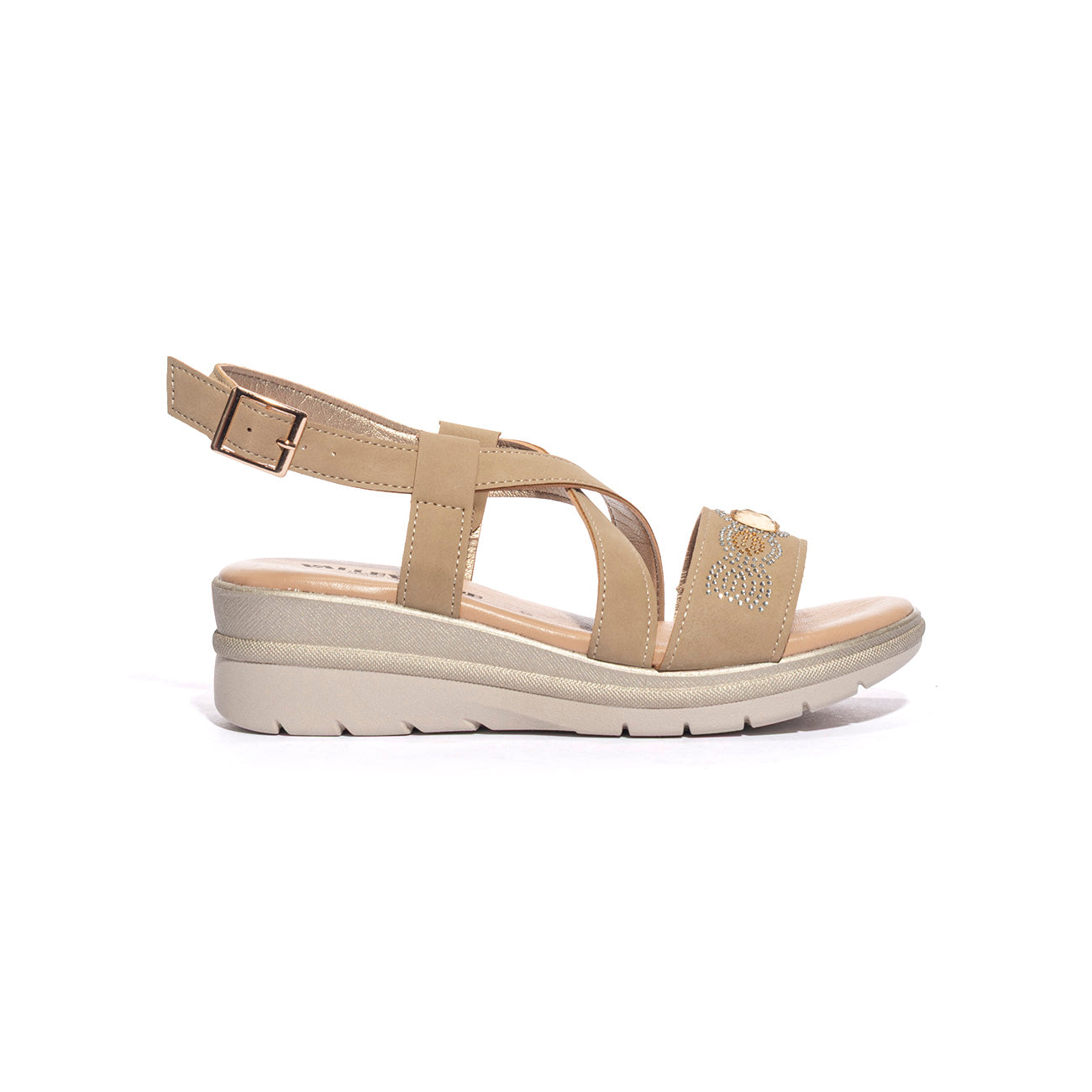 VALLEVERDE 55602 BEIGE Sandali Donna 