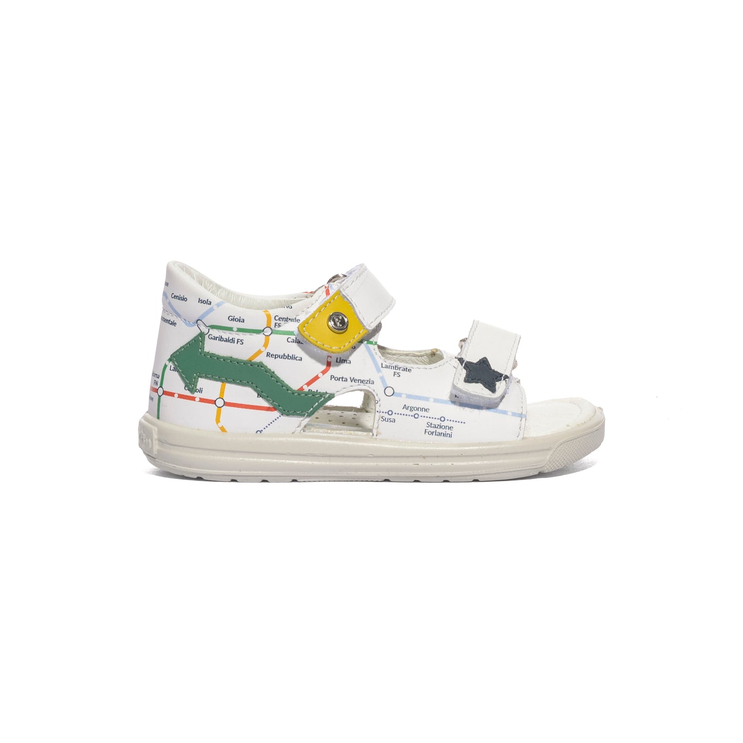FALCOTTO 0011500987.01.1N05 WHITE GREEN Sandali Bambino 