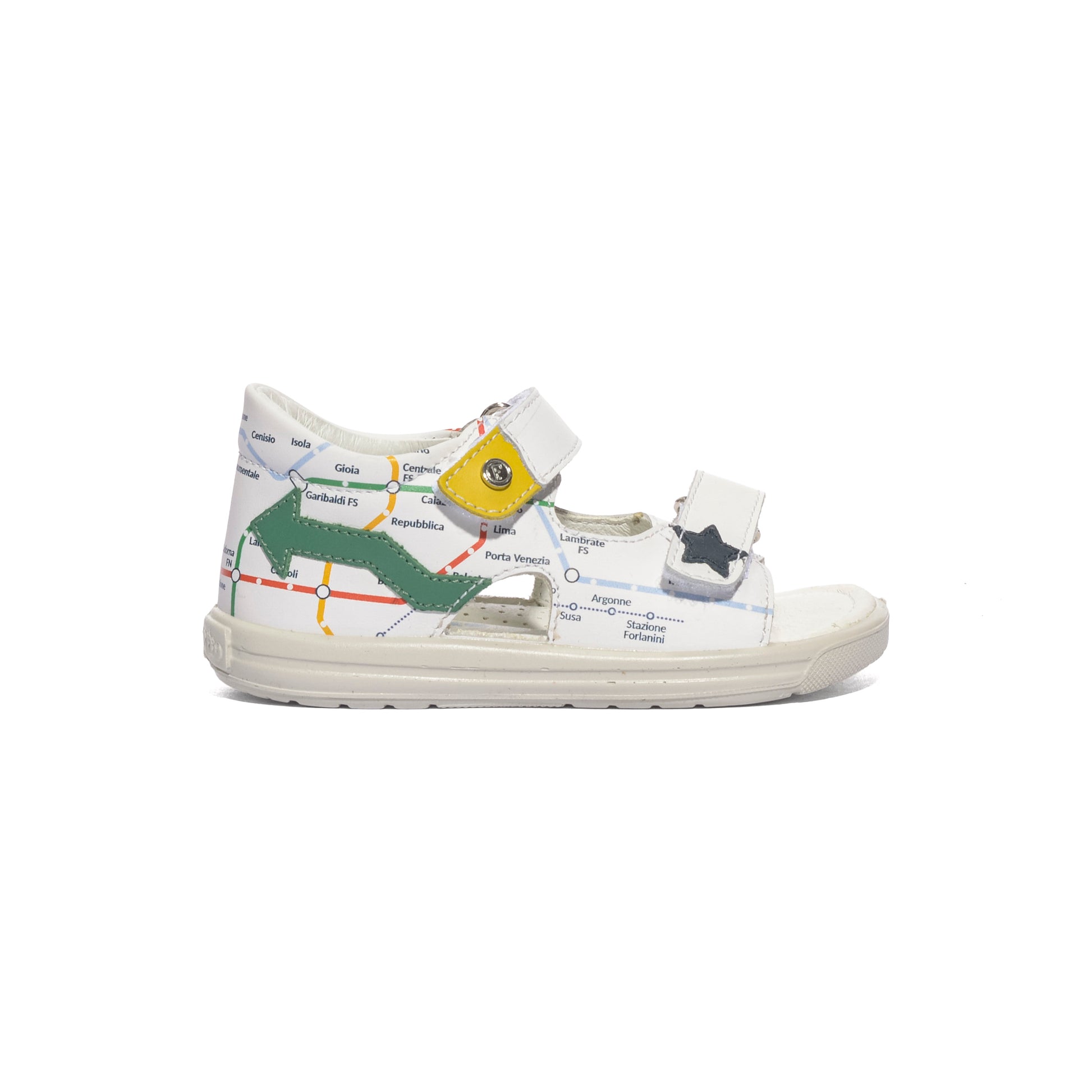 FALCOTTO 0011500987.01.1N05 WHITE GREEN Sandali Bambino 