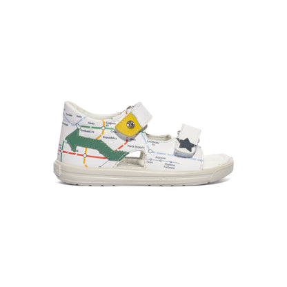 FALCOTTO 0011500987.01.1N05 WHITE GREEN Sandali Bambino 