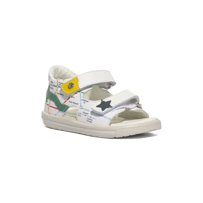 FALCOTTO 0011500987.01.1N05 WHITE GREEN Sandali Bambino 