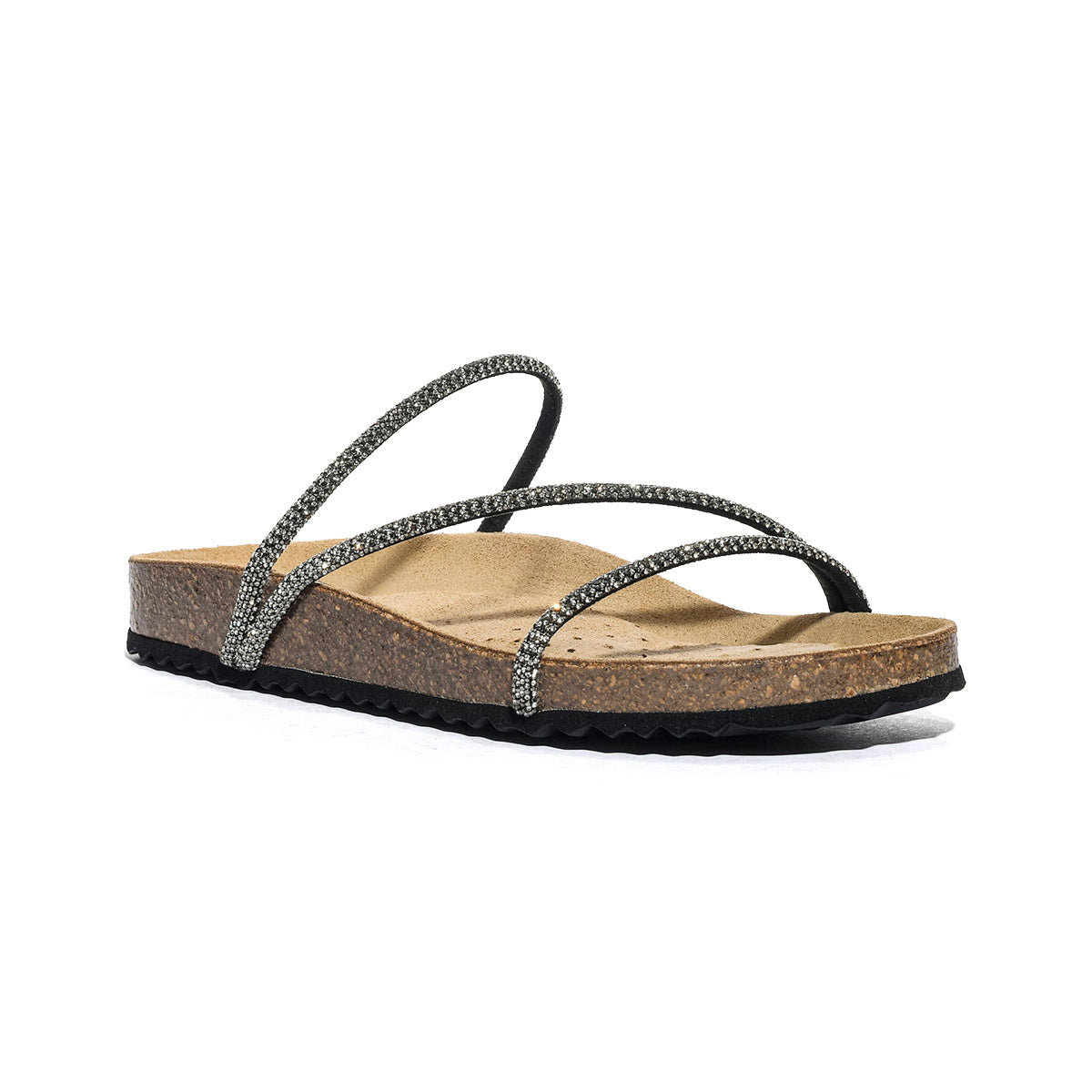 GEOX D55Y3C 000SD BLACK SILVER  C0039 Sandali Donna 