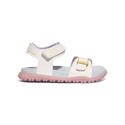 GEOX J35HQA 000BC WHITE MULTICOLOR    C0653 Sandali Bambina 