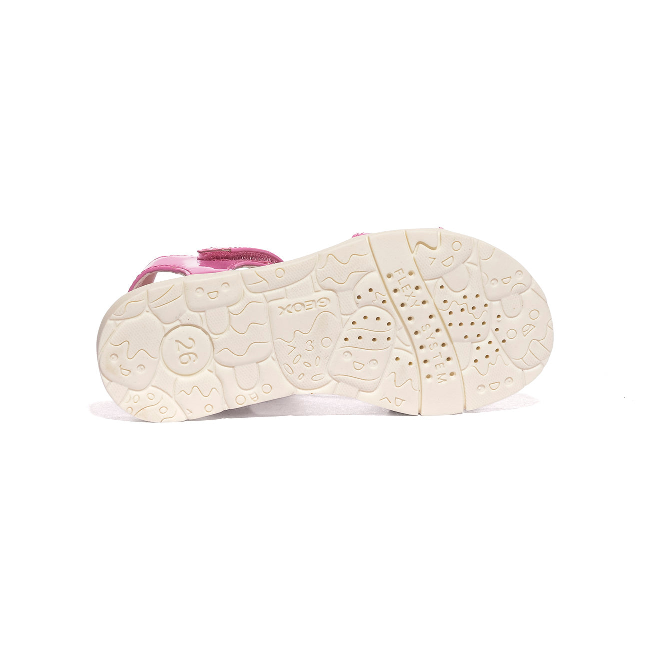 GEOX J65P1C 000HH FUCHSIA WHITE    C0886 Sandali Bambina 