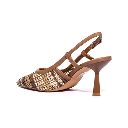 KEYS K12060 BROWN BGE WHTBROWN BGE WHT Decollete Donna 