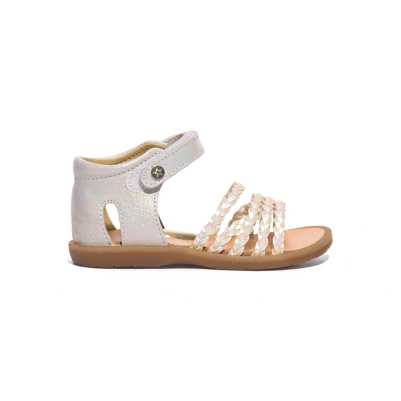 NATURINO 0010502667.15.1N02 WHITE SILVER Sandali Bambina 