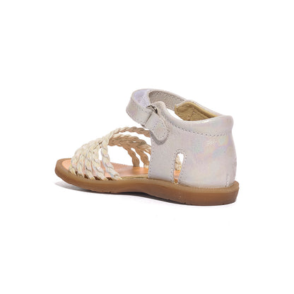 NATURINO 0010502667.15.1N02 WHITE SILVER Sandali Bambina 