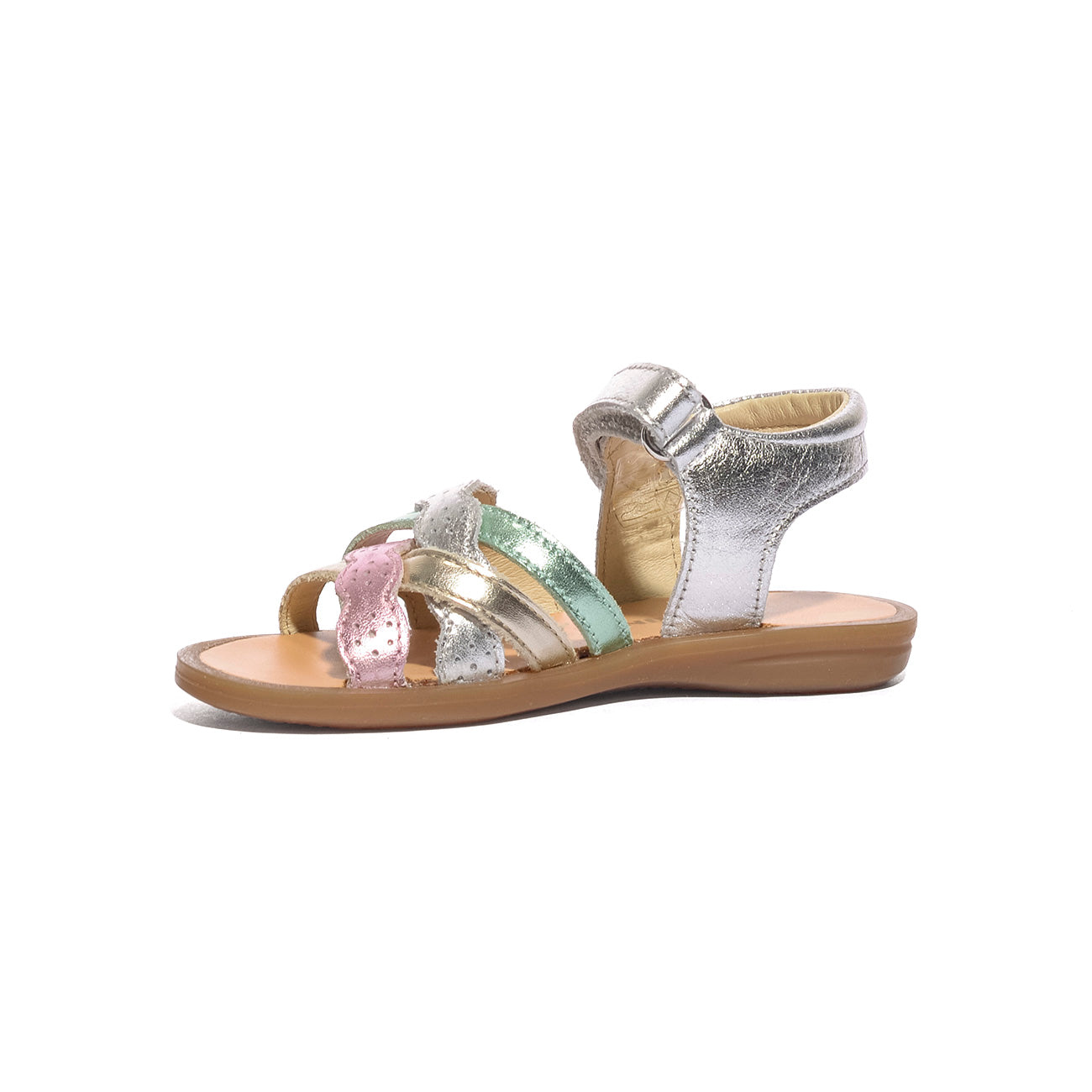 NATURINO 0010503293.02.1Q58 SILVER MULTI Sandali Bambina 