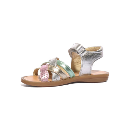 NATURINO 0010503293.02.1Q58 SILVER MULTI Sandali Bambina 
