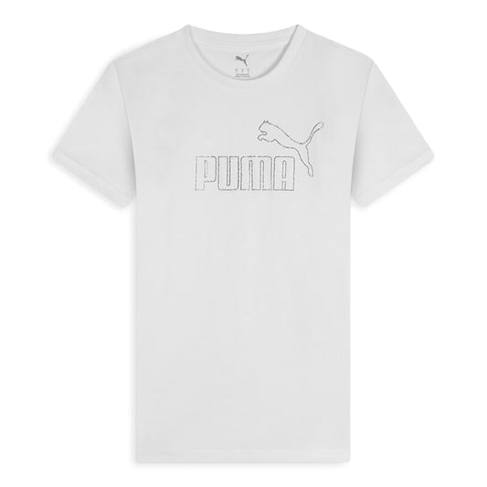 PUMA 693519-02 white T-Shirt Donna 