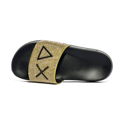 SUN 68 X36211 NERO/ORO Ciabatte Donna 