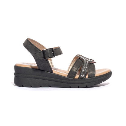 VALLEVERDE 55561 NERO Sandali Donna 