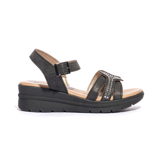 VALLEVERDE 55561 NERO Sandali Donna 