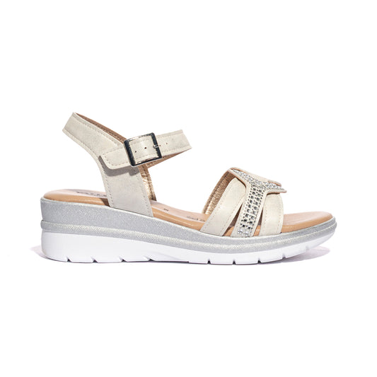 VALLEVERDE 55561 SILVER Sandali Donna 