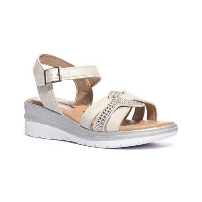 VALLEVERDE 55561 SILVER Sandali Donna 