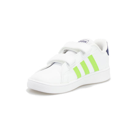 Sneakers Adidas Bambino Grand Court GX5750 Bianco Lime Flou