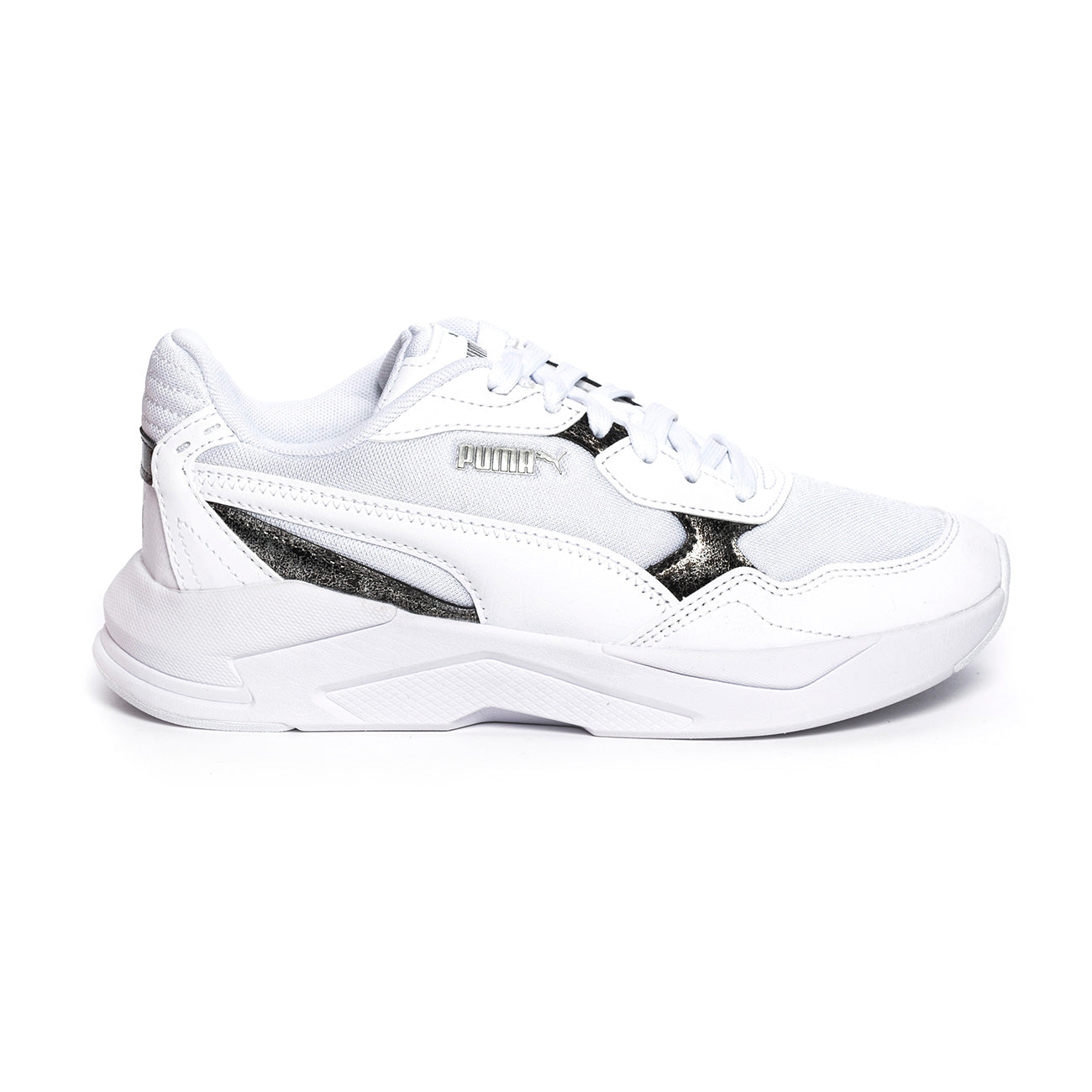PUMA 384848-01 WHITE WHITE SILVER Sneakers Donna 