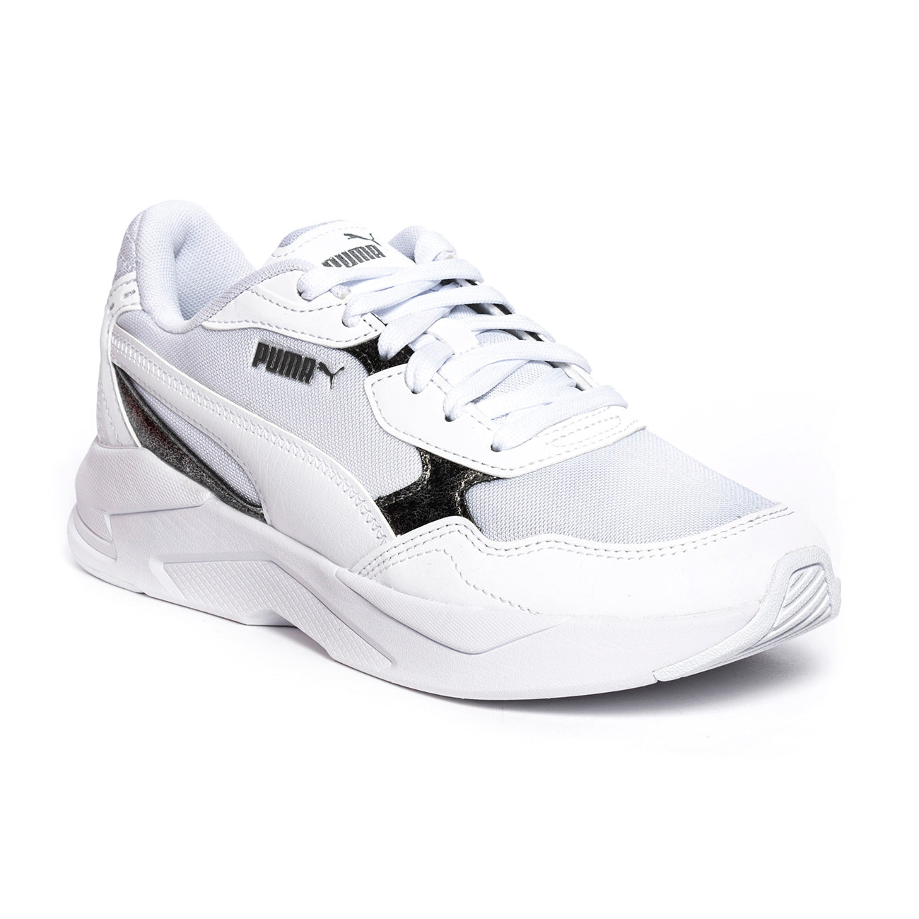 PUMA 384848-01 WHITE WHITE SILVER Sneakers Donna 