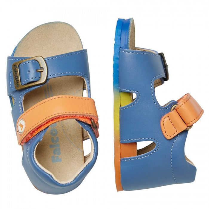 FALCOTTO 0011500737-03-1C65 AZURE-ORANGE Sandali Bambino 