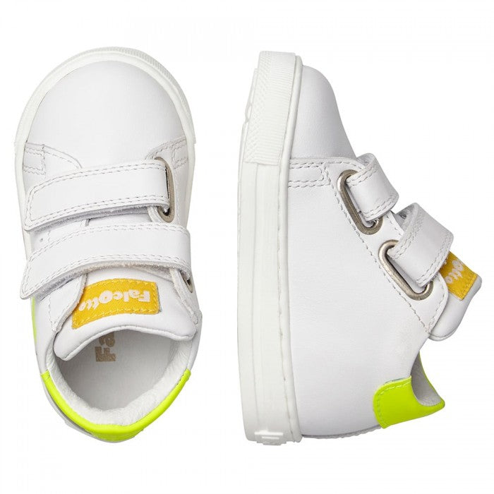 FALCOTTO 0012016740-02-1N40 WHITE-YELLOW FLUO Sneakers Bambino 