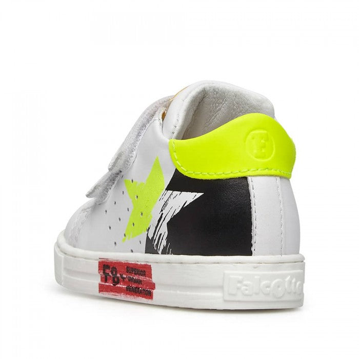 FALCOTTO 0012016740-02-1N40 WHITE-YELLOW FLUO Sneakers Bambino 