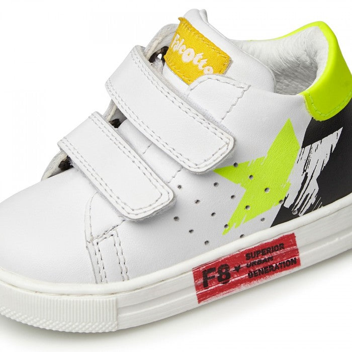 FALCOTTO 0012016740-02-1N40 WHITE-YELLOW FLUO Sneakers Bambino 