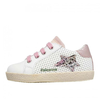 FALCOTTO 0012016751-11-1N04 WHITE-PINK Sneakers Bambina 