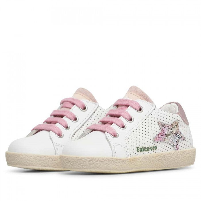 FALCOTTO 0012016751-11-1N04 WHITE-PINK Sneakers Bambina 