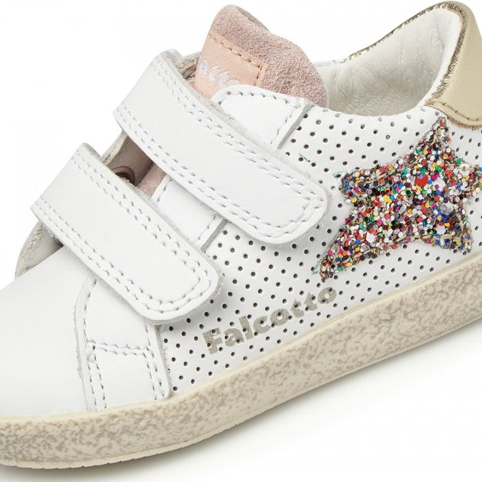 FALCOTTO 0012016752-11-1N03 WHITE-PLATINUM Sneakers Bambina 