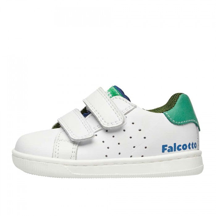 FALCOTTO 0012017749-01-1N05 WHITE-GREEN-AZURE Sneakers Bambino 