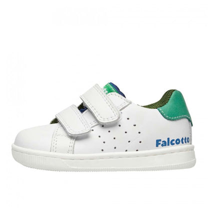 FALCOTTO 0012017749-01-1N05 WHITE-GREEN-AZURE Sneakers Bambino 