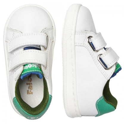 FALCOTTO 0012017749-01-1N05 WHITE-GREEN-AZURE Sneakers Bambino 