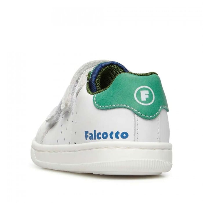 FALCOTTO 0012017749-01-1N05 WHITE-GREEN-AZURE Sneakers Bambino 