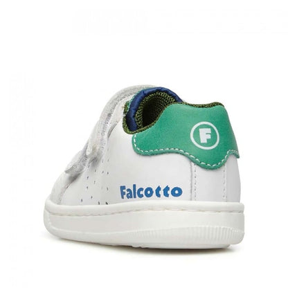 FALCOTTO 0012017749-01-1N05 WHITE-GREEN-AZURE Sneakers Bambino 