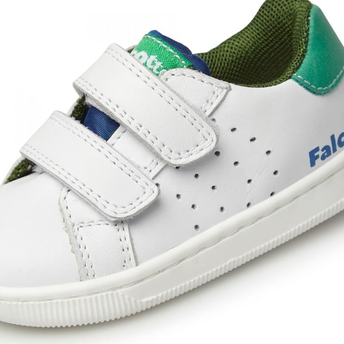 FALCOTTO 0012017749-01-1N05 WHITE-GREEN-AZURE Sneakers Bambino 