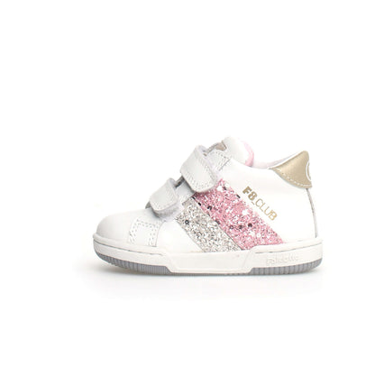 FALCOTTO 0012018219-01-1N04 WHITE-PINK-PLATINUM Sneakers Bambina 