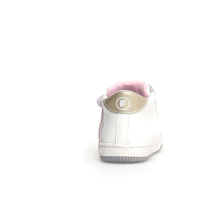 FALCOTTO 0012018219-01-1N04 WHITE-PINK-PLATINUM Sneakers Bambina 