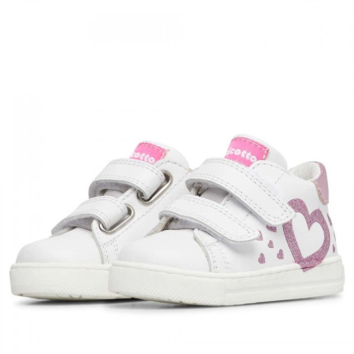 FALCOTTO 0012018366-01-1N04 WHITE-PINK Sneakers Bambina 