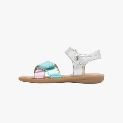 NATURINO 0010503203-01-1Q19 SILVER PINK Sandali Bambina 