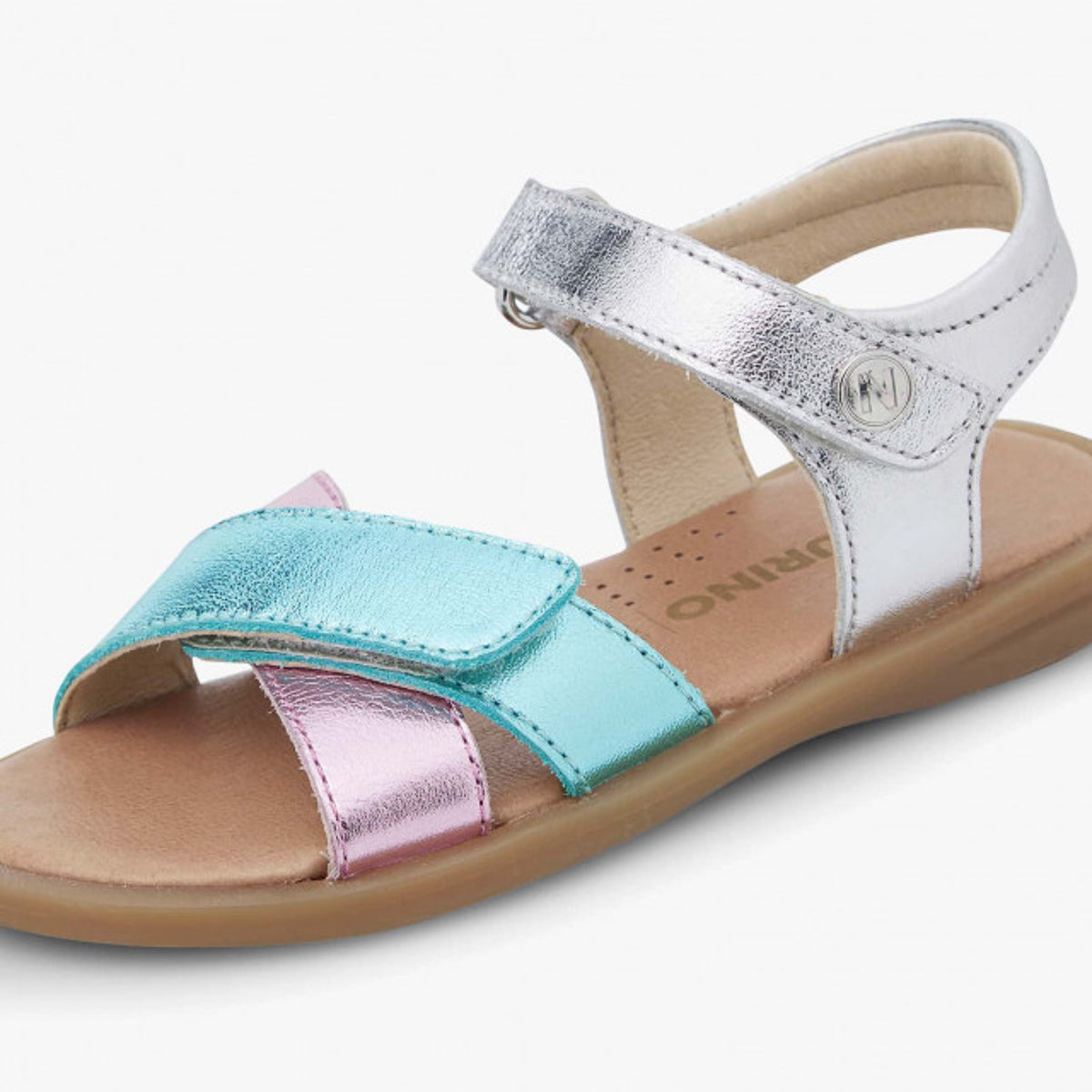 NATURINO 0010503203-01-1Q19 SILVER PINK Sandali Bambina 