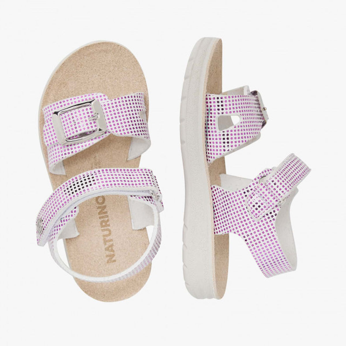 NATURINO 0010503212-02-1N11 WHITE FUCHSIA Sandali Bambina 