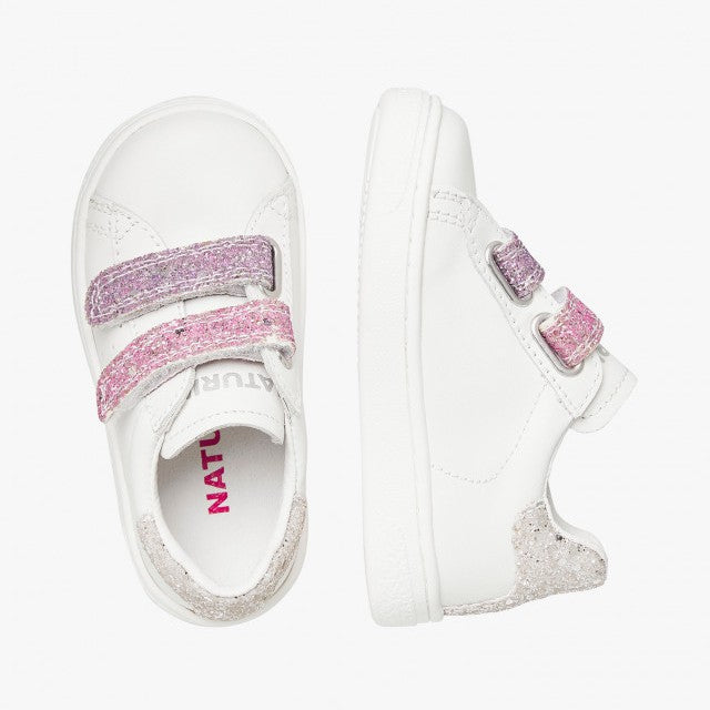 NATURINO 0012017507-07-1N11 WHITE FUCHSAI PLATINUM Sneakers Bambina 