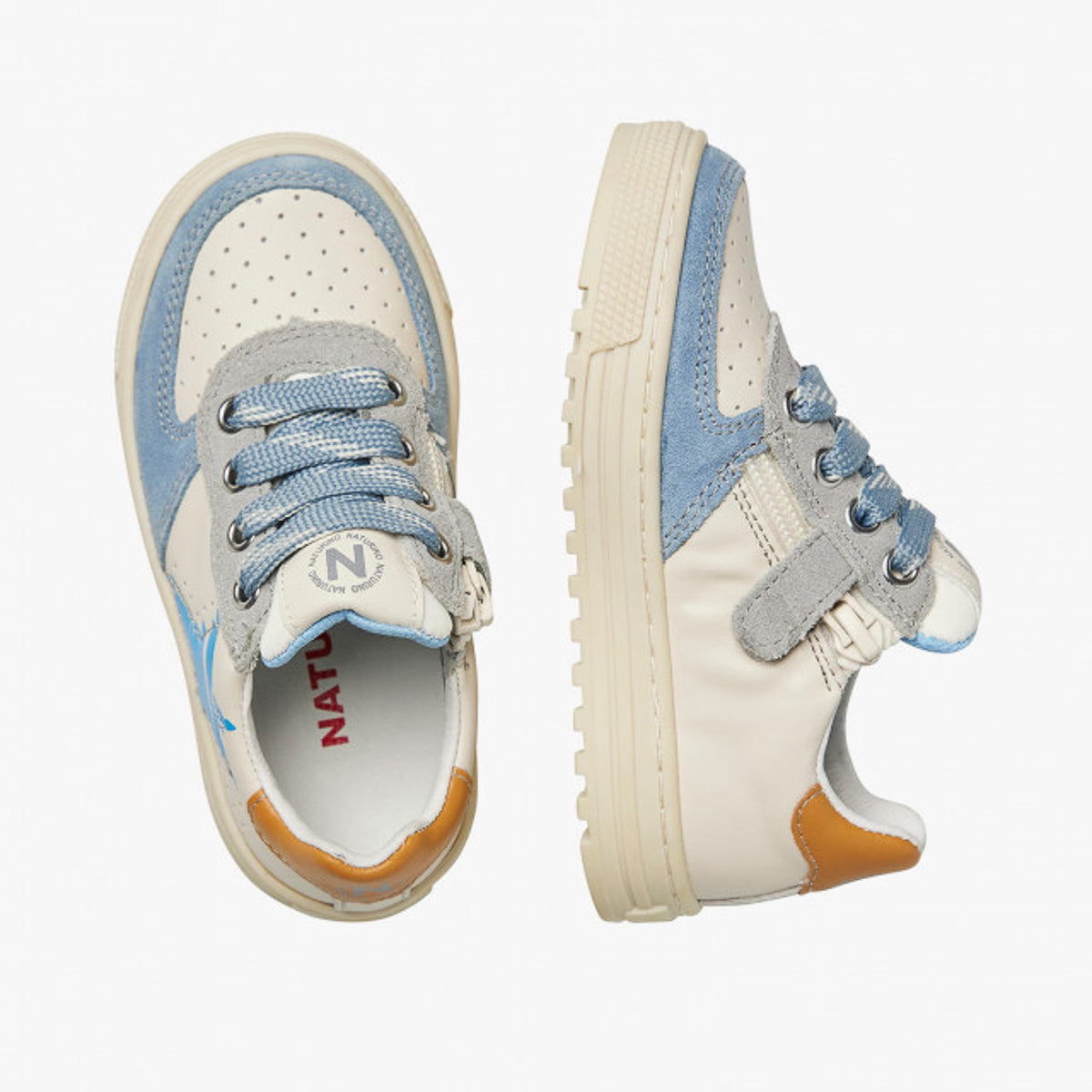 NATURINO 0012018240-01-2C28 CELESTE MILK ZUCCA Sneakers Bambino 