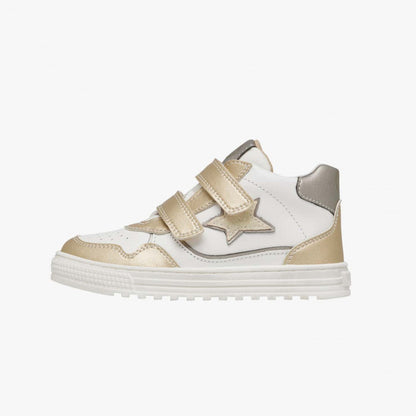 NATURINO 0012018618-07-1Q17 PLATINUM-WHITE Sneakers Bambina 