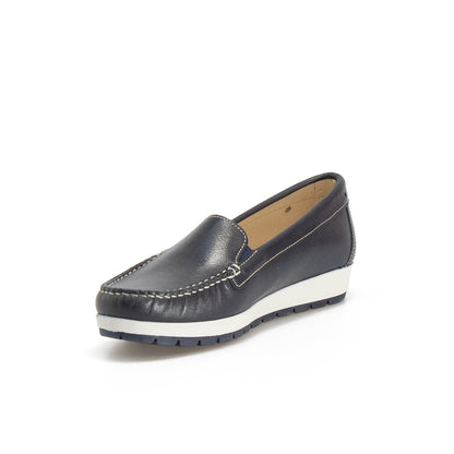 VALLEVERDE 11102 VITELLO BLU Mocassini Donna 
