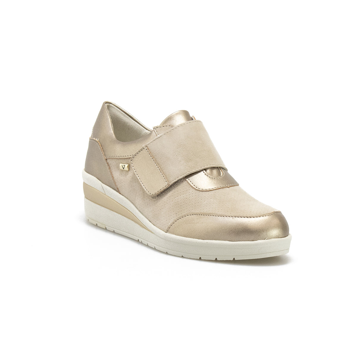 Sneakers Valleverde V20370 Camoscio Beige E Platino