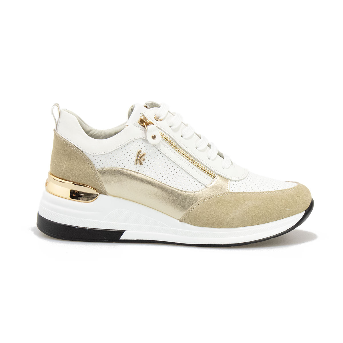 KEYS K6022 BEIGE WHITE Sneakers Donna 